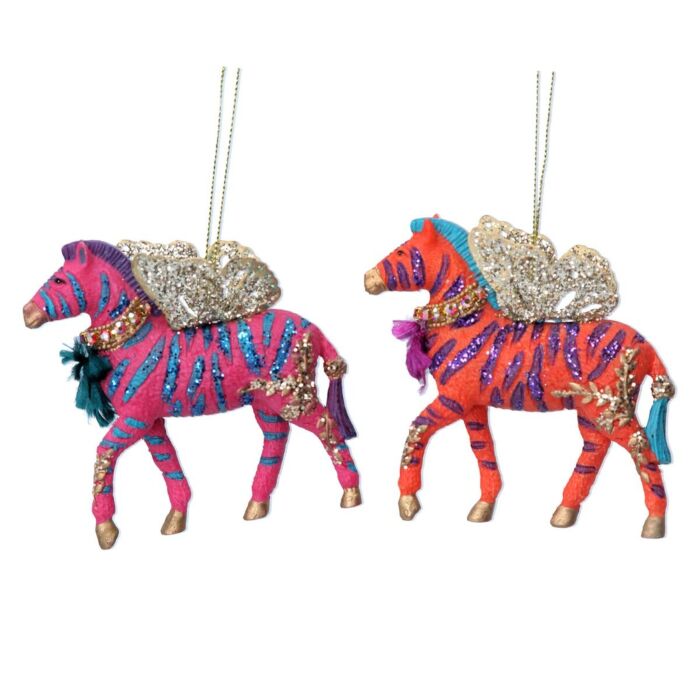 Gisela Graham Fantasy Zebra Resin Tree Decoration